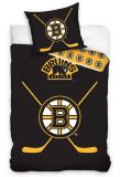  Bavlněné povlečení NHL Boston Bruins na černém podkladu 1x 140/200, 1x 90/70