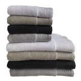 Kvalitní ručníky a osušky s vysokou savostí SPA 500 g/m2 | 1x 50/90 - bílá , 1x 50/90 - světle šedá, 1x 50/90 - tmavě šedá, 1x 70/140 - tmavě šedá