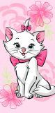 Osuška Marie Cat "Pink flower" 70x140 cm | Osuška Marie Cat "Pink flower" - 70x140 cm