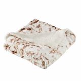 Mikroflanelová deka s imitací ovčí vlny Mramor hnědý | 1x 150/200