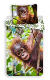 Kvalitní bavlněné povlečení fototisk Orangutan 02 | 1x 140/200, 1x 90/70