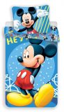 Bavlněné povlečení Mickey Mouse na modrém podkladu | 1x 140/200, 1x 90/70