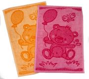 Dětský ručník s motivem medvídka | 30/50 oranžový, 30/50 růžový