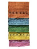 Bavlněný ručník pro děti v různých barvách s dětským motivem | 30/50 modrý, 30/50 oranžový, 30/50 růžový, 30/50 zelený, 30/50 žlutý