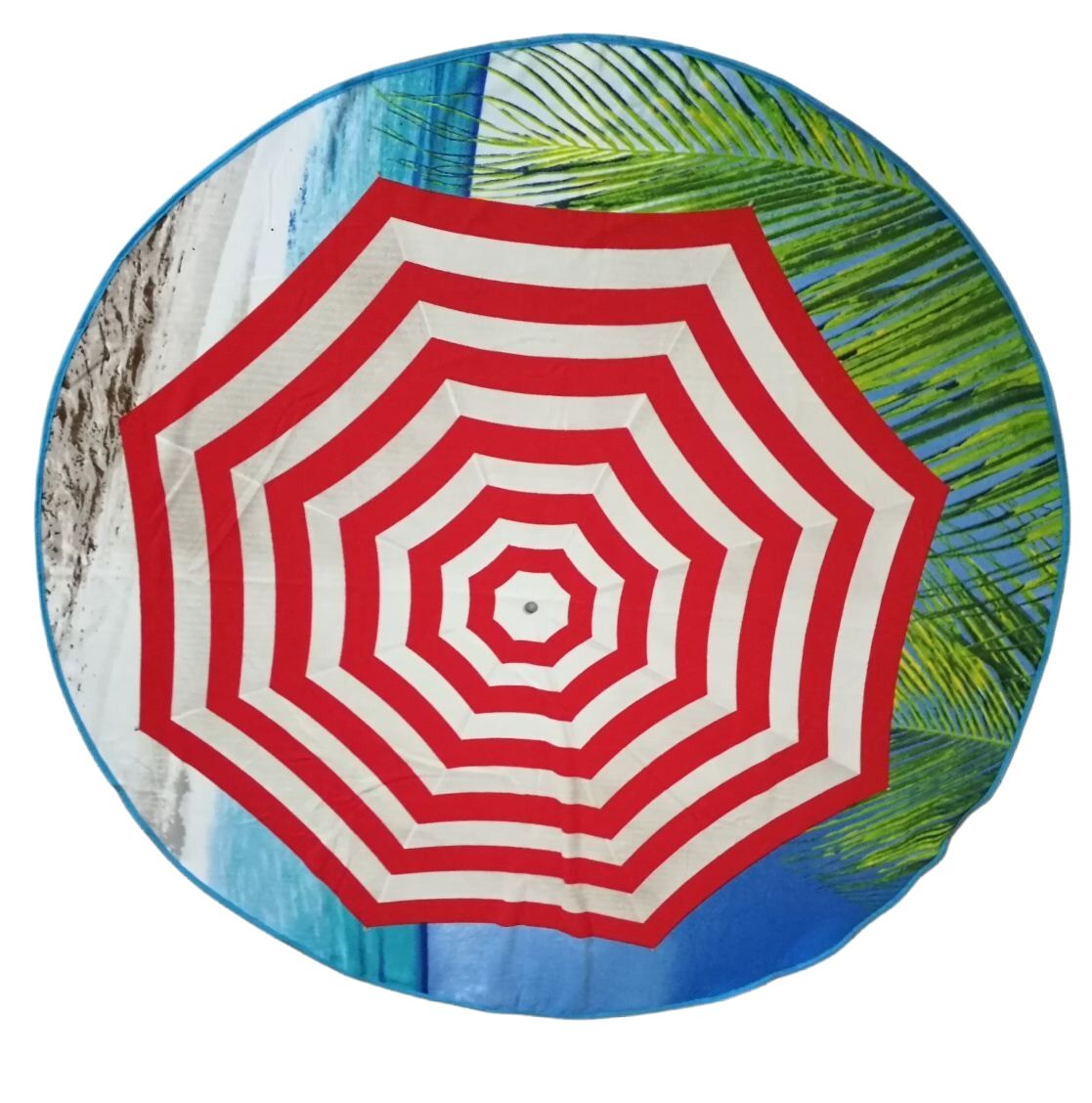 Plážová osuška kruh s motivem slunečníku Jahu