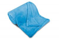 Hřejivá deka z mikroflanelu světle modrá | 150/200